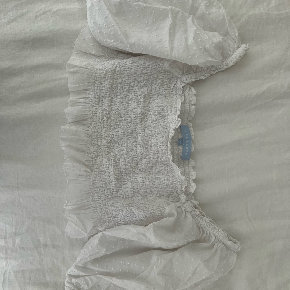 Hill House Cream Ruffled Top